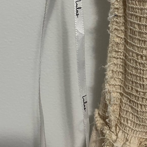 Lulus Sweet in the Sunshine Cream Striped Tiered Maxi Dress. Size M - Picture 9 of 9